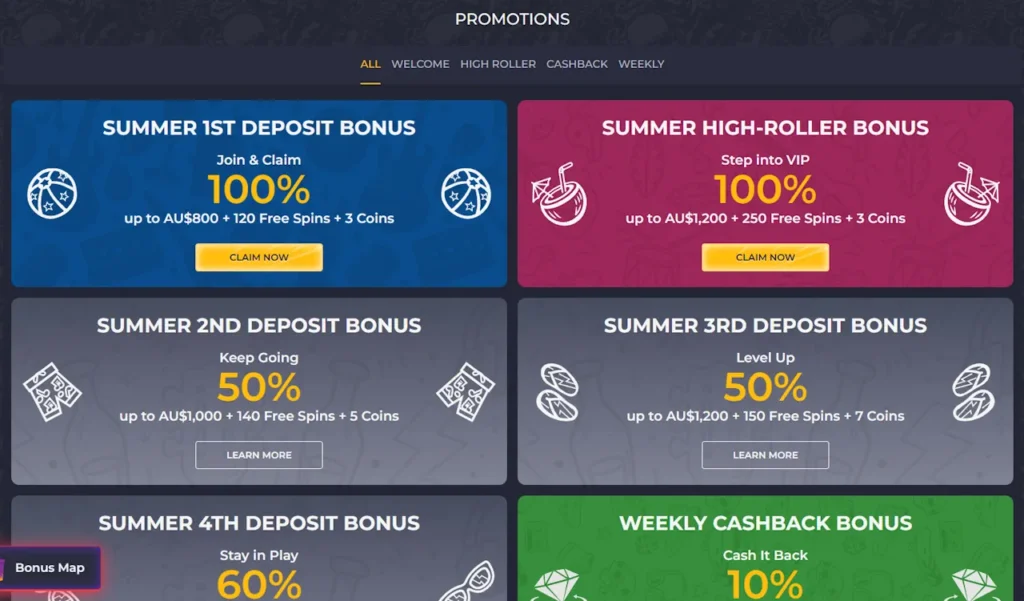 RollingSlots Bonuses